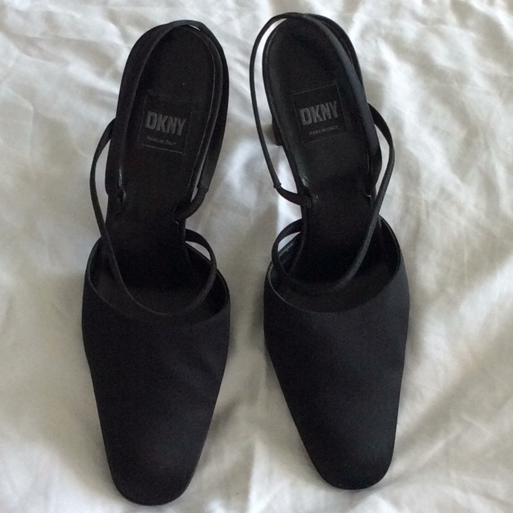 Vintage DKNY satin evening shoe